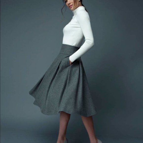 ◖ ◖  Vintage 100% Wool Skirt ◗ ◗ - Picture 8 of 8